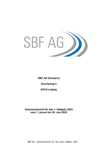 Thumbnail SBF AG Half-year Report 2023-h1
