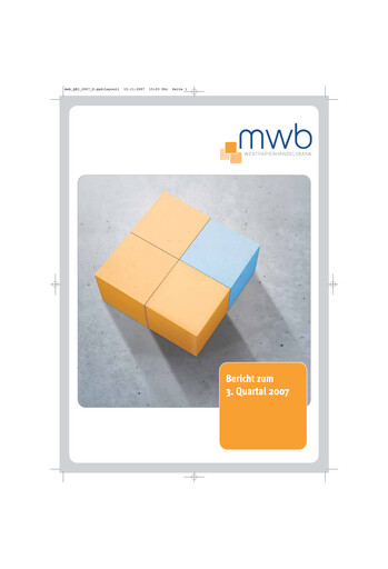 Thumbnail mwb fairtrade AG Quarterly Report 2007-q3