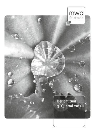 Thumbnail mwb fairtrade AG Quarterly Report 2012-q3