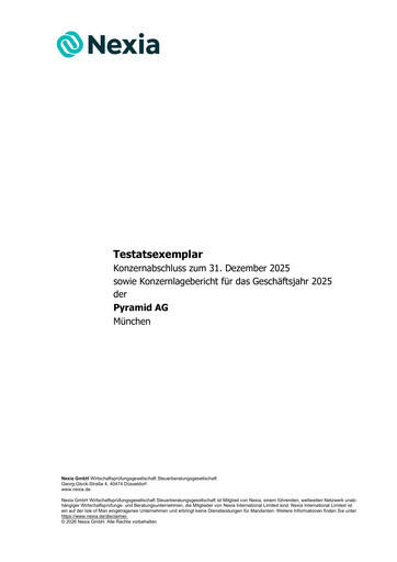 Thumbnail Pyramid AG Financial Report 2025