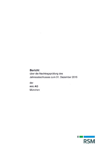 Miniature Pyramid AG Bilan financier 2015