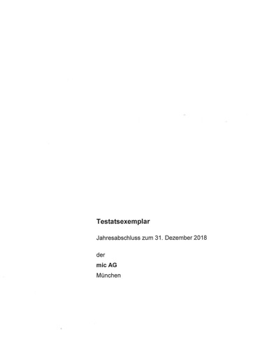 Miniature Pyramid AG Bilan financier 2018