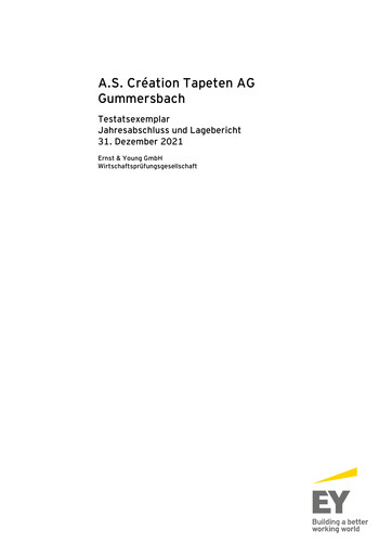 Thumbnail A.S. Création Tapeten Financial Statement 2021