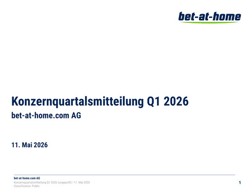 Miniature bet-at-home.com Rapport trimestriel 2026-q1