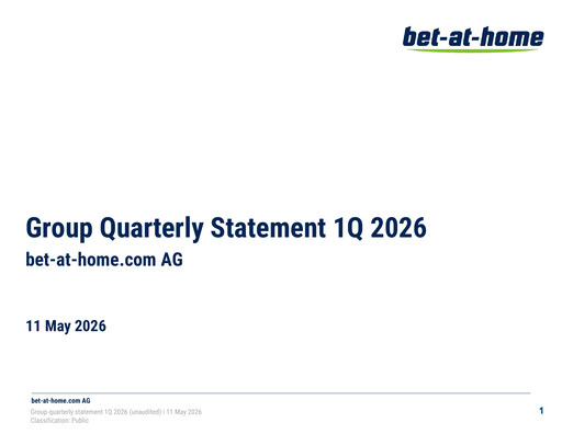 Miniature bet-at-home.com Rapport trimestriel 2026-q1