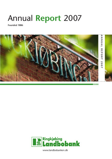 Thumbnail Ringkjøbing Landbobank Annual Report 2007