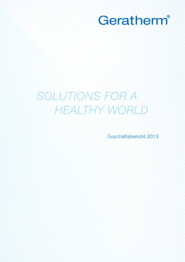 Thumbnail Geratherm Medical Annual Report 2013