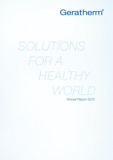 Thumbnail Geratherm Medical Annual Report 2012