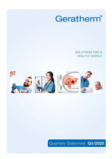 Vorschaubild Geratherm Medical Quartalsbericht 2020-q3