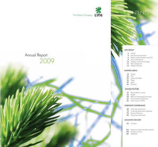 Thumbnail UPM-Kymmene Annual Report 2009