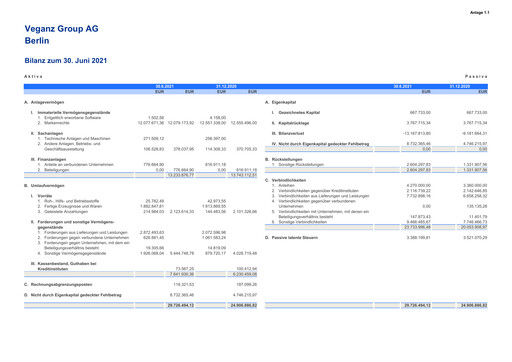 Thumbnail Veganz Group Half-year Report 2021