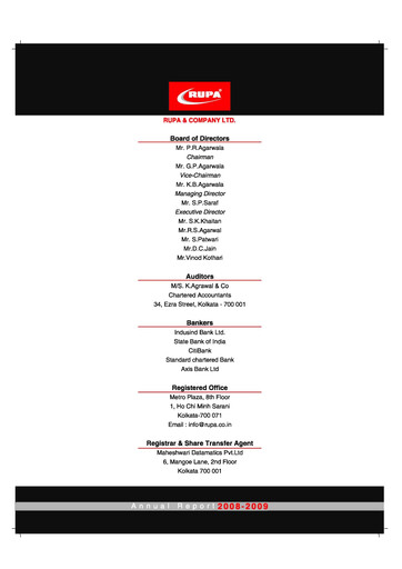 Vorschaubild Rupa Company
 Jahresbericht 2008-2009