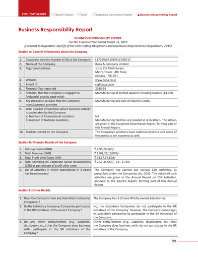Thumbnail Rupa Company
 ESG Report 2018-2019