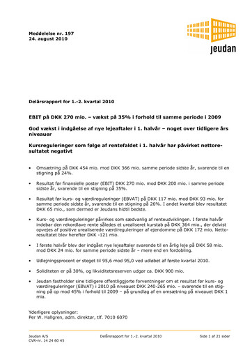 Thumbnail Jeudan Half-year Report 2010-h1