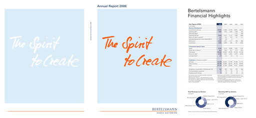 Thumbnail Bertelsmann SE & Co. KGaA Annual Report 2006