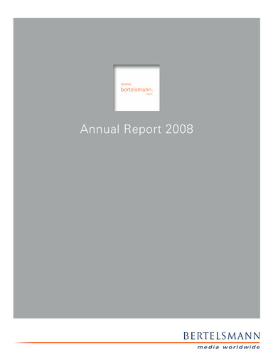 Thumbnail Bertelsmann SE & Co. KGaA Annual Report 2008