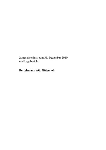 Thumbnail Bertelsmann SE & Co. KGaA Financial Statement 2010