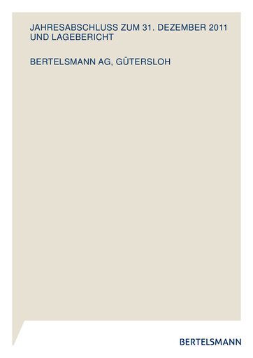 Thumbnail Bertelsmann SE & Co. KGaA Financial Statement 2011