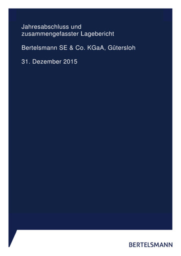 Thumbnail Bertelsmann SE & Co. KGaA Financial Statement 2015
