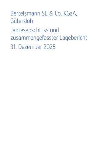Thumbnail Bertelsmann SE & Co. KGaA Financial Statement 2025