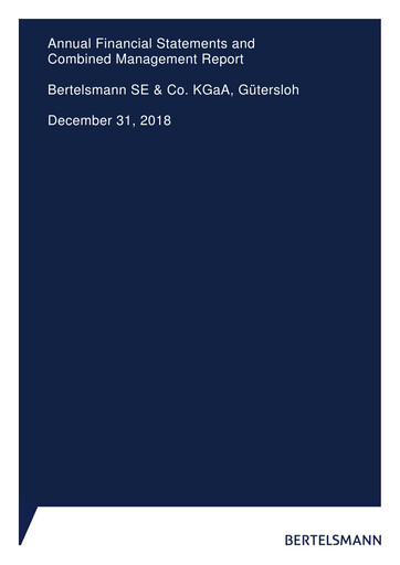 Thumbnail Bertelsmann SE & Co. KGaA Financial Statement 2018