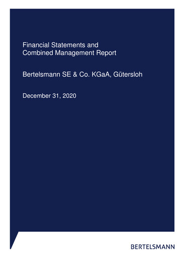 Thumbnail Bertelsmann SE & Co. KGaA Financial Statement 2020