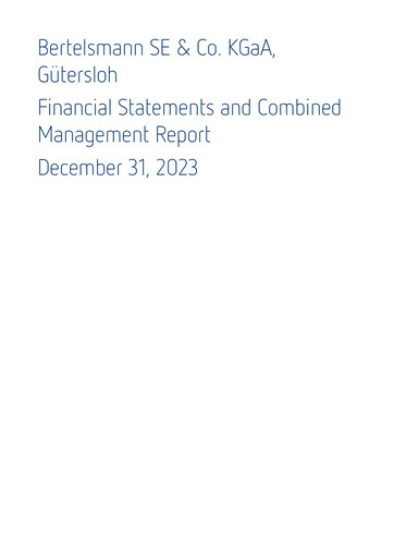Thumbnail Bertelsmann SE & Co. KGaA Financial Statement 2023
