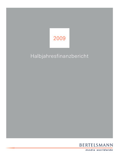 Thumbnail Bertelsmann SE & Co. KGaA Half-year Report 2009-h1