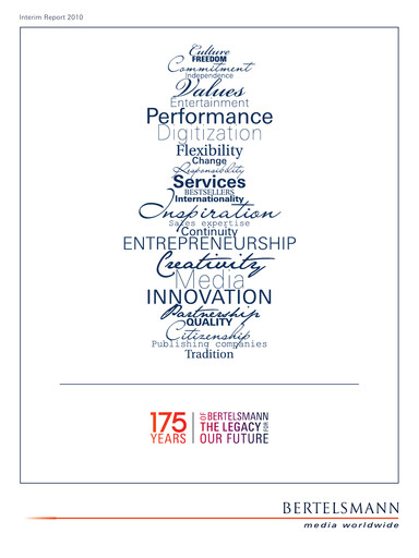 Miniature Bertelsmann SE & Co. KGaA Rapport semestriel 2010-h1