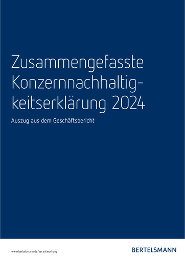 Thumbnail Bertelsmann SE & Co. KGaA Sustainability Report 2024