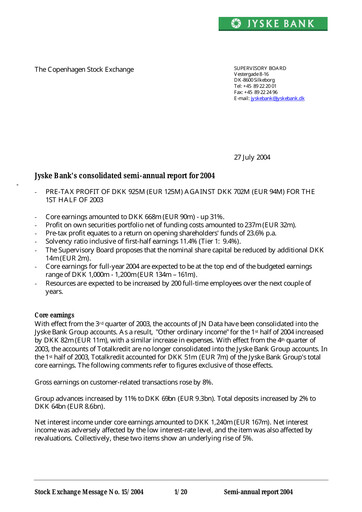 Thumbnail Jyske Bank Financial Report 2004-h1