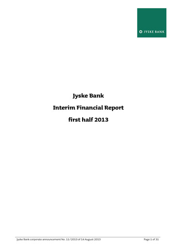 Thumbnail Jyske Bank Financial Report 2013-h1