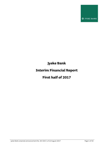 Thumbnail Jyske Bank Financial Report 2017-h1
