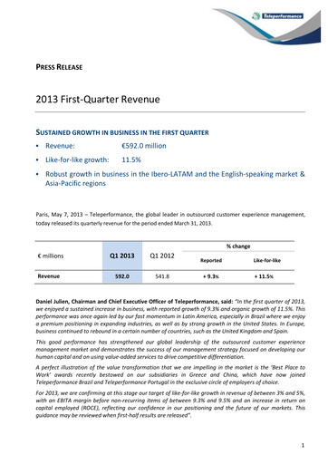 Thumbnail Teleperformance Quarterly Report 2013-q1