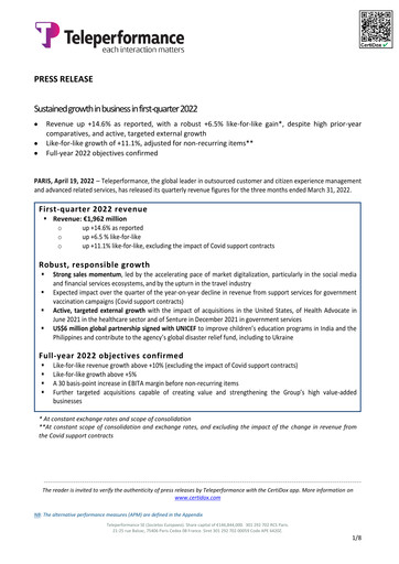 Thumbnail Teleperformance Quarterly Report 2022-q1