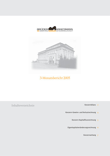 Thumbnail Brüder Mannesmann AG Quarterly Report 2005-q1