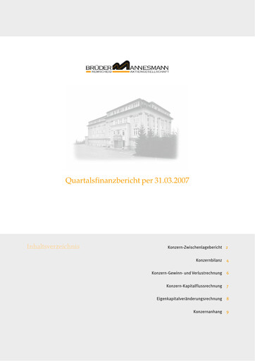 Thumbnail Brüder Mannesmann AG Quarterly Report 2007-q1
