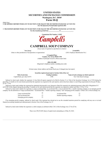 Thumbnail 
Campbell's Quarterly Report 2024-q3