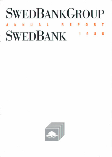 Miniature Swedbank Rapport annuel 1988
