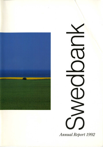 Miniature Swedbank Rapport annuel 1992