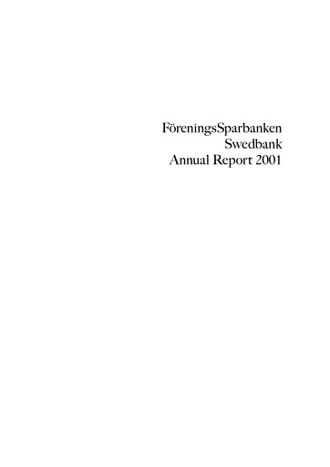 Miniature Swedbank Rapport annuel 2001