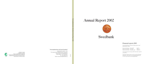 Miniature Swedbank Rapport annuel 2002