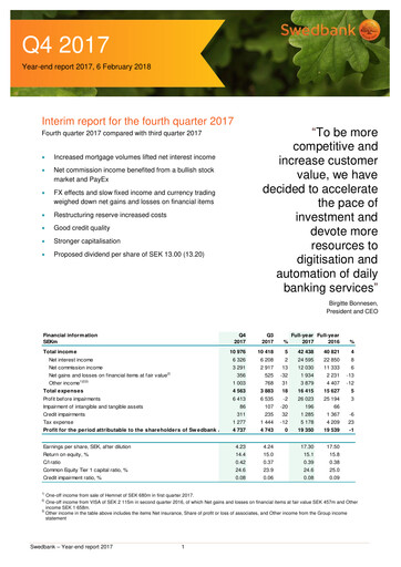 Thumbnail Swedbank Financial Statement 2017