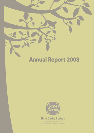 Thumbnail Sime Darby
 Annual Report 2008