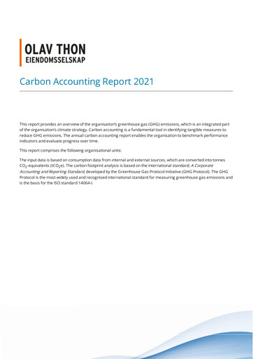 Vorschaubild Olav Thon ESG-Bericht 2021