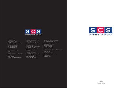 Miniature Saia
 Rapport annuel 2005