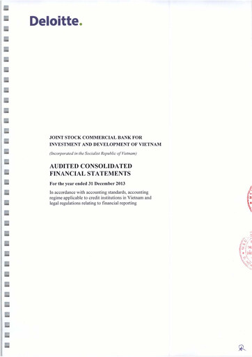 Thumbnail BIDV  (Commercial Bank for Investment and Development of Vietnam) Financial Statement 2013