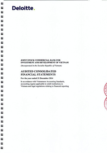 Thumbnail BIDV  (Commercial Bank for Investment and Development of Vietnam) Financial Statement 2014