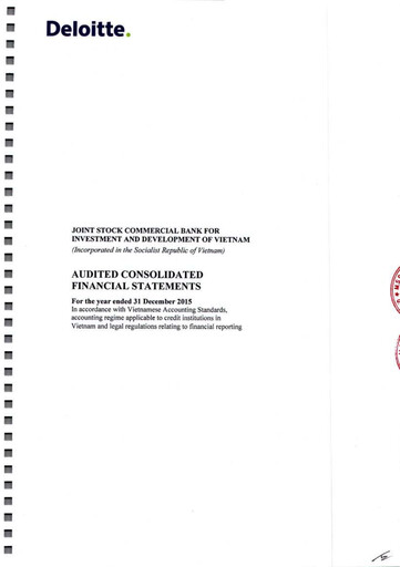 Thumbnail BIDV  (Commercial Bank for Investment and Development of Vietnam) Financial Statement 2015