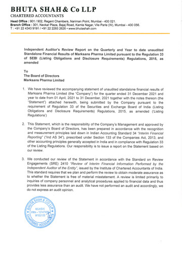 Thumbnail Marksans Pharma
 Quarterly Report 2021-q4